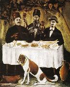 Niko Pirosmanashvili Feast in the Grape Pergola or Feast of Three Noblemen oil painting on canvas